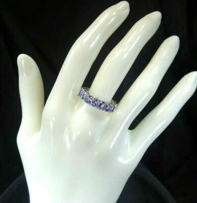 1.05 ct Natural Tanzanite Solid 925 Sterling Silver Ring-US (9) AU (R 3/4)