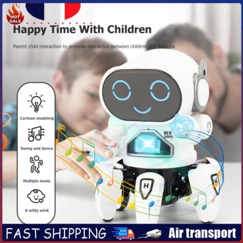 Electronic Dancing Robot Toy with Music Light for Children Birthday Gift (White) - Afbeelding 1 van 8