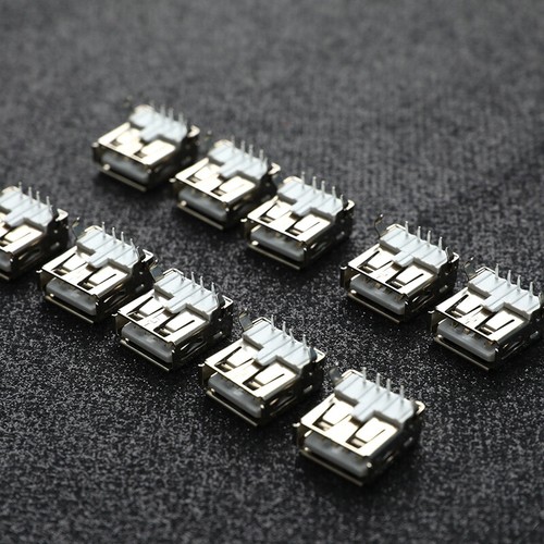 10Pcs USB Type A Standard Port Female Solder Jacks Connector PCB SocketYUI1 - Picture 7 of 8