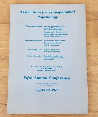 The Journal Of Transpersonal Psychology - Spiritual Psychotherapy Vol 1-2 1977 - Picture 4 of 6