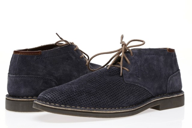 mens navy blue chukka boots