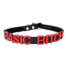 Red Blood Slave Leather Bdsm-Choker-Slut-Neck-Collar-Leash-Choker-Adult-Kinky