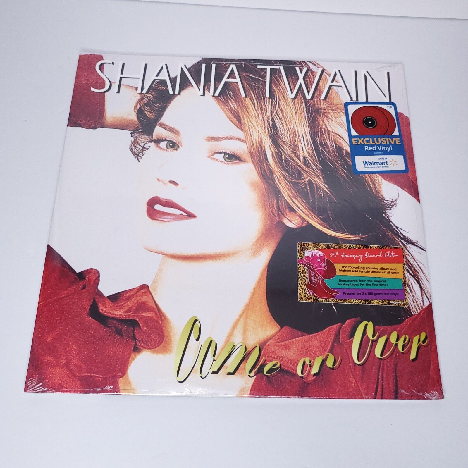 Shania Twain Come On Over 2LP Red Vinyl 25th Anniversary Diamond Edition Sealed