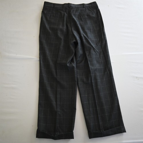 Harold Powell 42L 36x30 Gray Windowpane Flannel 100% Wool Mens Jacket Pants Suit - Picture 12 of 12