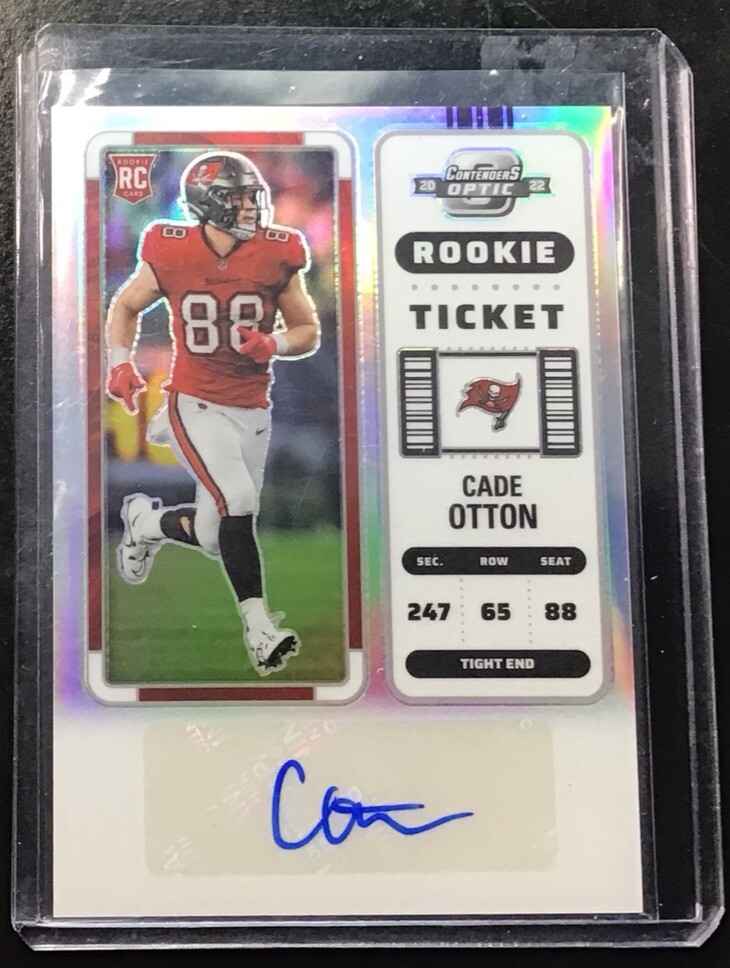 2022 Panini Contenders Optic Cade Otton Rookie Ticket Silver Prizm Auto SP #148
