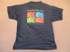 Vtg 1980s ROMANA BLACK Sambuca Classica Single Needle T Shirt, large size