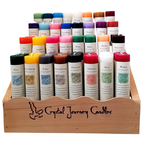 GOOD HEALTH - Crystal Journey Reiki Charged Herbal Magic 7" Pillar Candle - Picture 3 of 3