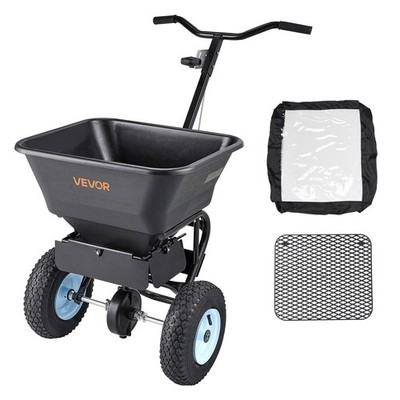 [New]Lawn Spreader,100LBS Capacity,Walk-Behind Push Spreader,0-9.8ft Spreading W