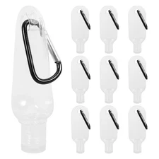 10 Pcs 30 ml Hand Bottles With Carrier Refillable For Outdoor Use