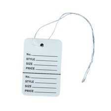 SSWBasics Small Strung White Perforated Coupon Price Tags 1 1/4"W x 1 7/8  H