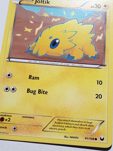 Tarjeta Pokémon Exploradores Oscuros Joltik 41/108 VLP/NM - Arte MAHOU - Imagen 2 de 3