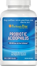 Puritan's Pride Probiotic Acidophilus - 250 Capsules