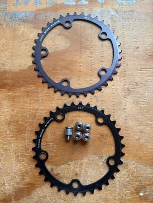 Vintage Cook Bros Racing MTB USA made Chainrings 34/36 with bolts 