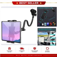 Car Dashboard Windshield Tablet Mount, 13" Gooseneck Suction Cup Holder for