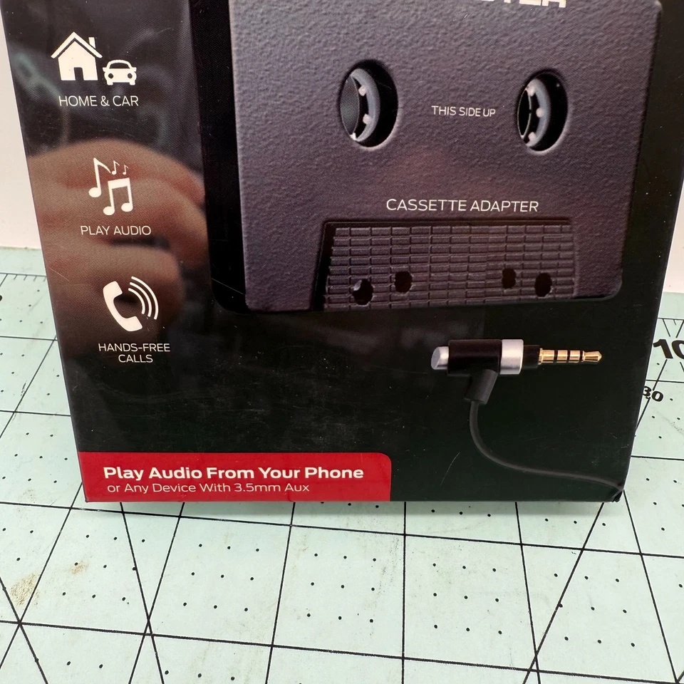 MONSTER Cassette to 3.5mm Aux Input Audio Adapter Hands Free Calling Home Car - Image 2 of 4
