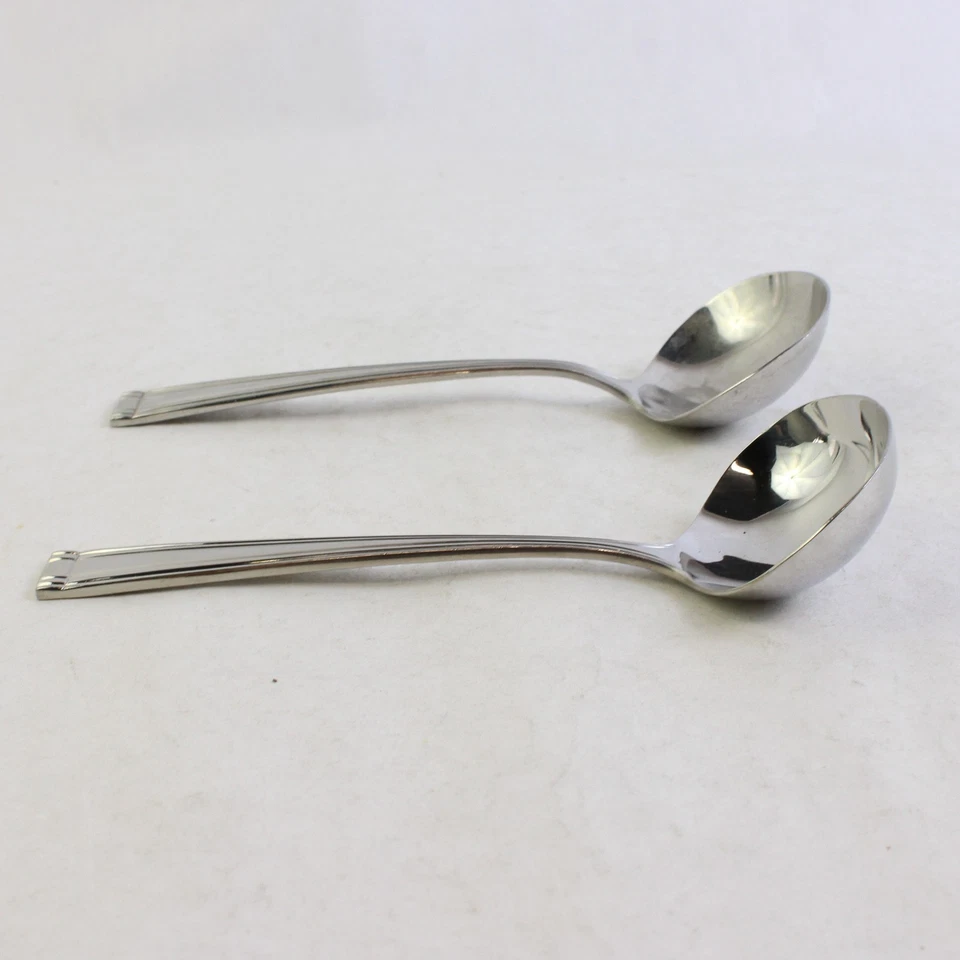 2 件套 Reed & Barton Woodlawn West End 不锈钢凹槽吊床 — 第 3/4 张图片