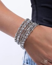 Paparazzi Ice Knowing You Coil Bracelet
