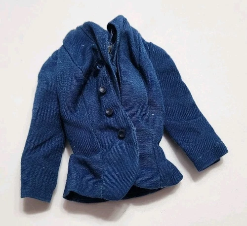 BARBIE COAT JACKET AMERICAN AIRLINES #984 VTG 1960 BLUE FASHION DOLL CLOTHES