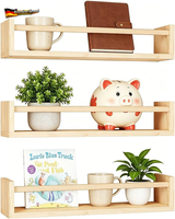 BüCherregal Kinder, 3Er-Set Wandregal Kinderzimmer Aus Massivholz, Schweberegale