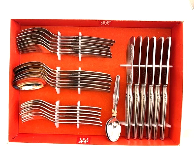 Vintage WMF/Zwilling "Paris" Friodur Besteckset 30teilig, Silber - Bild 4 von 4