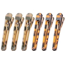6 Pcs 3.26 Inch Duck Billed Hair Clips, Alligator Hair Pins, Leopard Print Barre