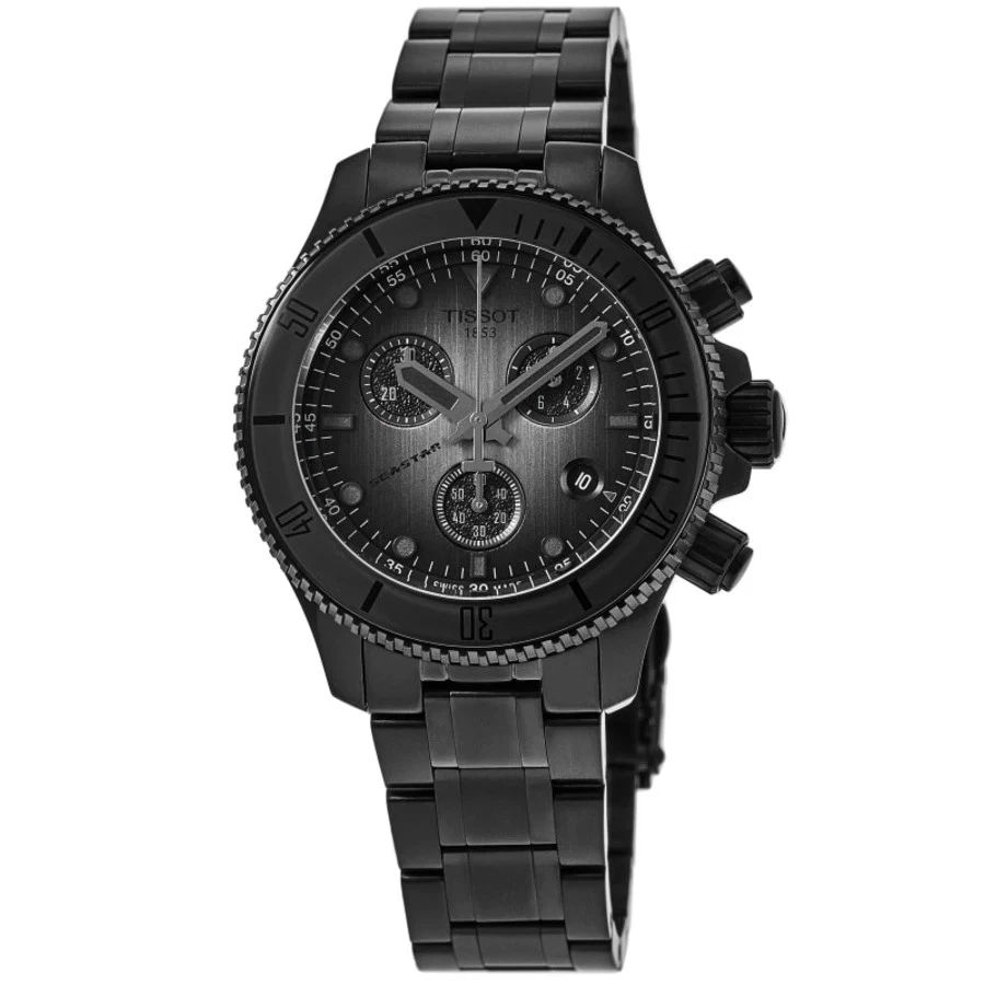 Nuevo Reloj Hombre Tissot Seastar 1000 Cuarzo Cronógrafo Gris T120.217.33.061.00