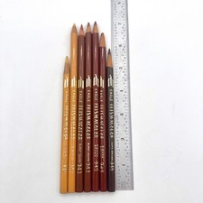 Vintage Eagle Prismacolor Earth Tone Pencil Lot 7 Sand Ochre Sienna Brown USA