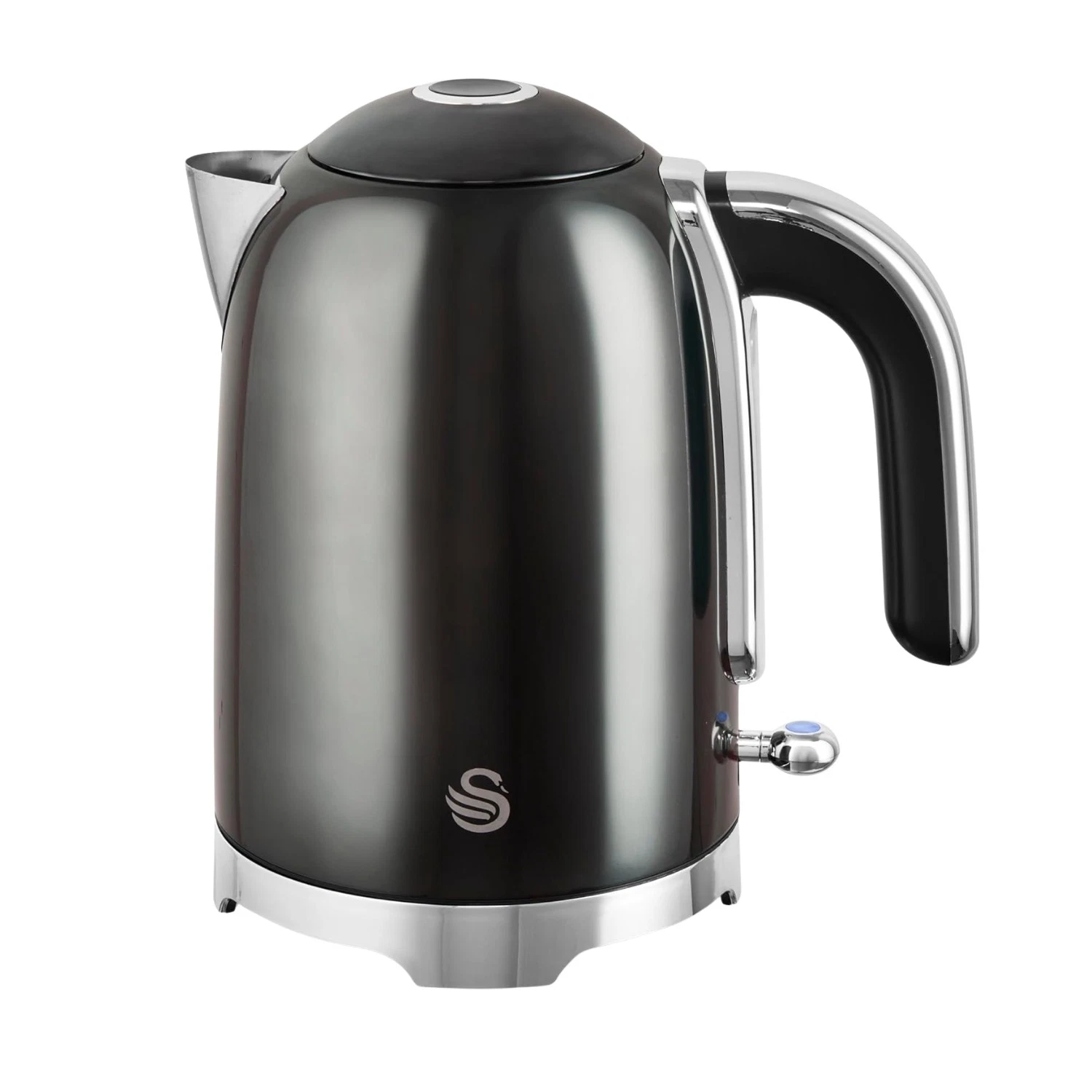 Swan Solace Electric Kettle Graphite 1.7L Stainless Steel 3000W Rapid Boil 360