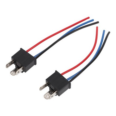 2x H4 Male Socket Connection Cable Headlight Socket Connector Wiring Harness