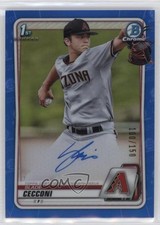 2020 Bowman Draft Chrome Picks Blue Refractor 100/150 Slade Cecconi Auto 03hd