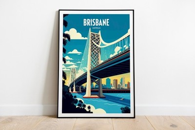 2_Brisbane Australien Reisedruck - Story Bridge Reisekunst - Brisbane Kunstreise