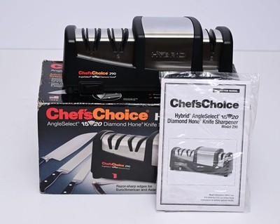 CHEF S CHOICE Hybrid 290 AngleSelect 15/20 Degree Diamond Hone Knife Sharpener