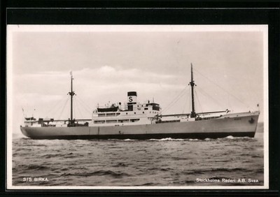 Handelsschiff SS Birka, Stockholms Rederi AB Svea, Ansichtskarte 