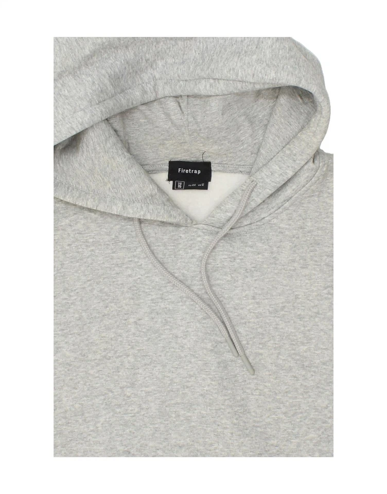 Sudadera con capucha FIRETRAP para mujer de gran tamaño Reino Unido 16 grande gris algodón KR06 Foto 4 de 4