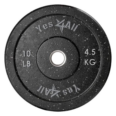 Yes4All 2'' Bumper Plate, 10-190 LB Olympic Rubber Weight Plate 10LB, Single 