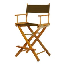 220-05/021-45 Director Chair 24" - Counter Height Honey OakFrame/Brown Canvas