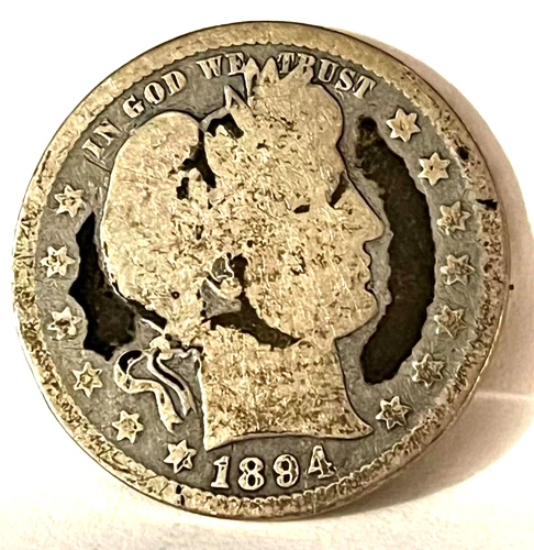 1894 Barber Quarter – 90% Silver – Historic Early Barber Coin - Great Gift