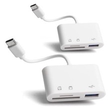  2 Pack SD Card Reader for Android, Micro SD Card to USB Adapter, USB C SD