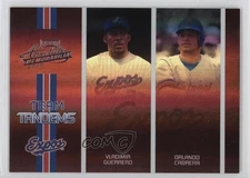 2005 Playoff Absolute Memorabilia Spectrum Orlando Cabrera Vladimir Guerrero 4at