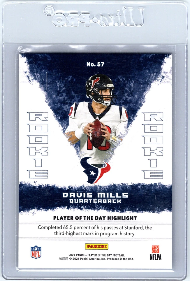 2021 Panini Player of the Day #57 Davis Mills Kaboom #/99 - Image 2 of 2