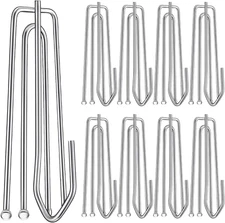 30PC Stainless Steel Curtain Pleat Hooks,Drapery Hook and Pin for Pleated Drapes