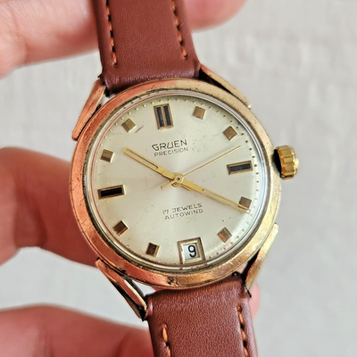 Vintage GRUEN 730 CA 17Jewels men display picture 1