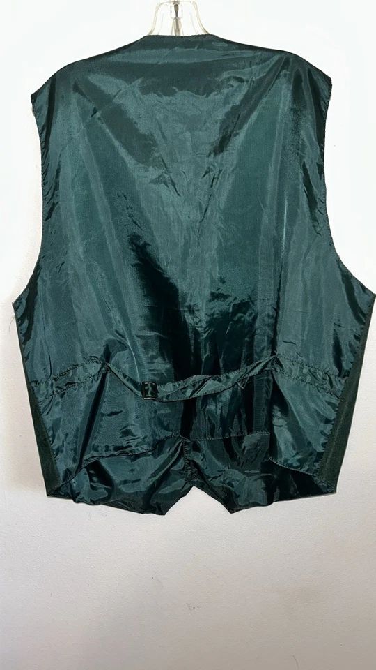 Chaleco de cuero verde vintage sin marca ver medidas para talla Foto 2 de 4