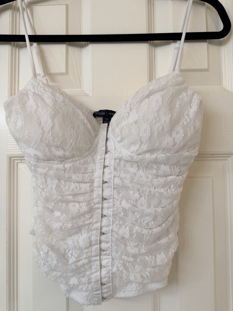 MOA MOA White Corset Top Size M Bustier