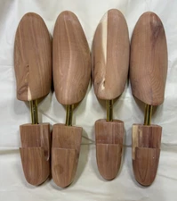 4 Rochester CEDAR WOOD BOOT Shoe Tree SZ M Medium Hook Heel Spring Load Made USA