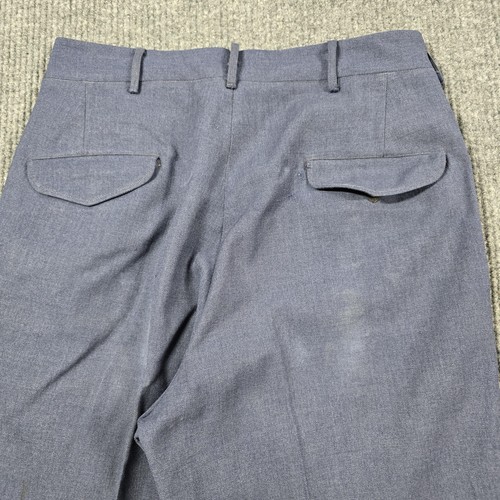 Pantalone uomo vintage US Air Force 32x31 blu misto lana classico militare 30x30 - Foto 4 di 15