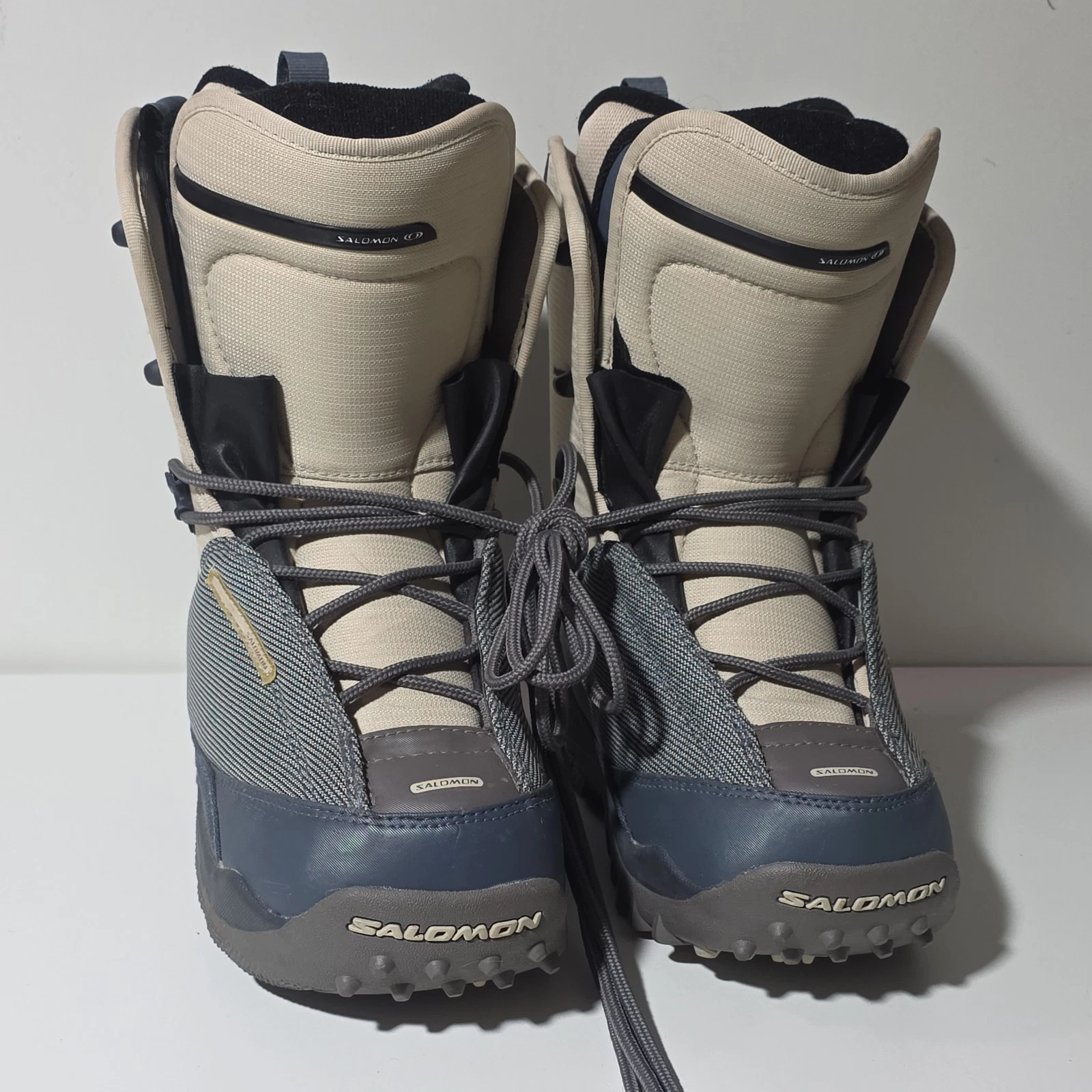 Salomon Womens Winter Snow Boots Size 5.5 Tan Gray Waterproof Insulated.