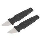 2pcs Ultra Thin Spudger Opening Pry Bar Stainless Steel Curved Pry Blade Repair