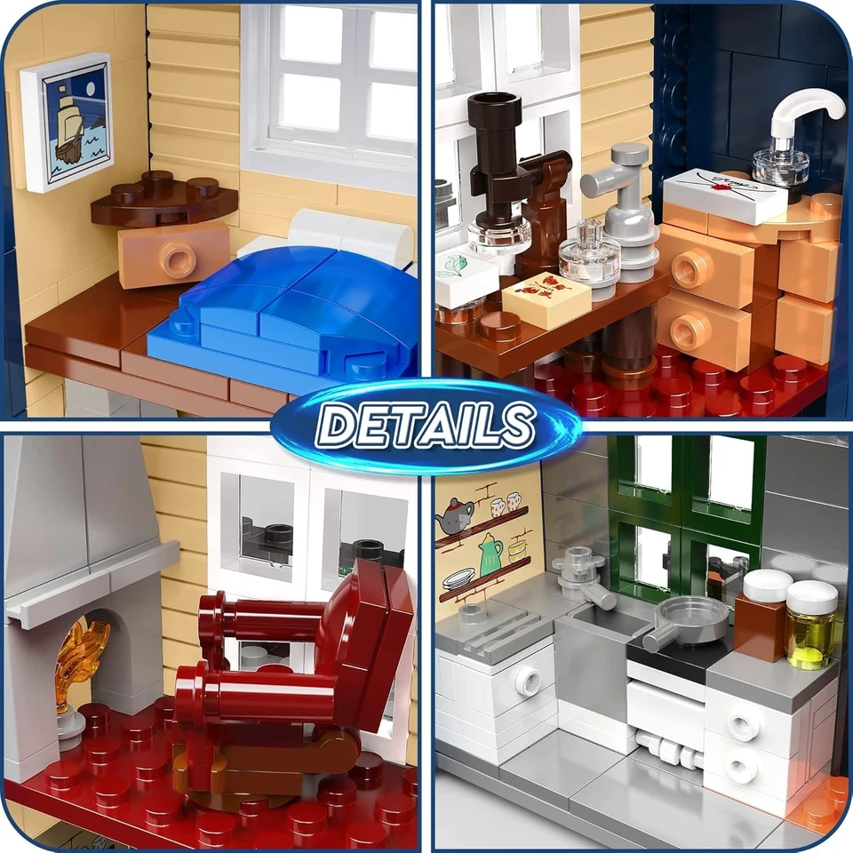 Magic World Hotel Wizarding Book Toy Building Blocks Set 680 pc Harry Sherlock - Image 4 of 4