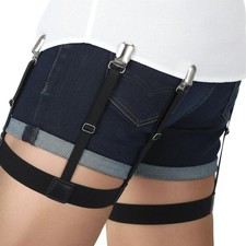 Shirt Stays for Men, 2 Pcs Adjustable Elastic Shirt Garter With Non-Slip Clips,